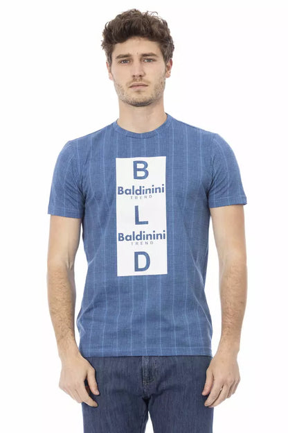  - Light Blue Cotton Men T-Shirt