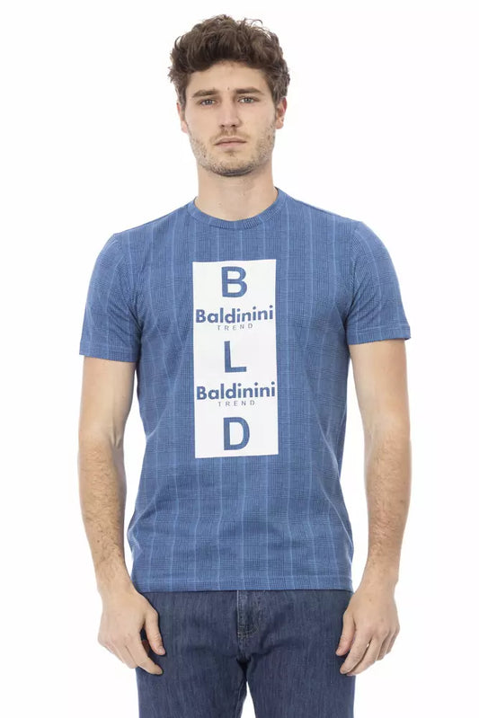  - Light Blue Cotton Men T-Shirt