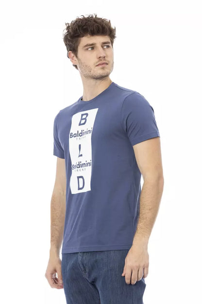  - Blue Cotton Men T-Shirt