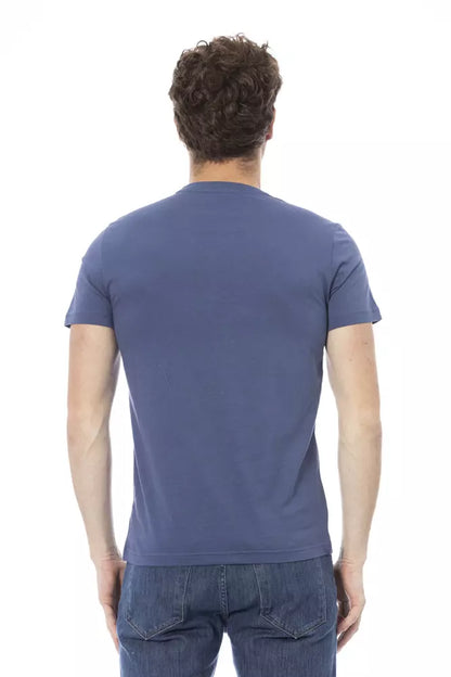  - Blue Cotton Men T-Shirt