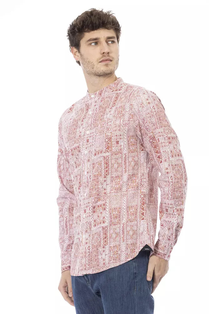  - Red Cotton Men Shirt