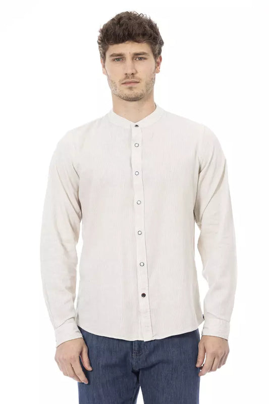  - White Rayon Men Shirt