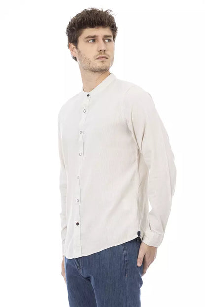  - White Rayon Men Shirt