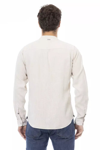  - White Rayon Men Shirt