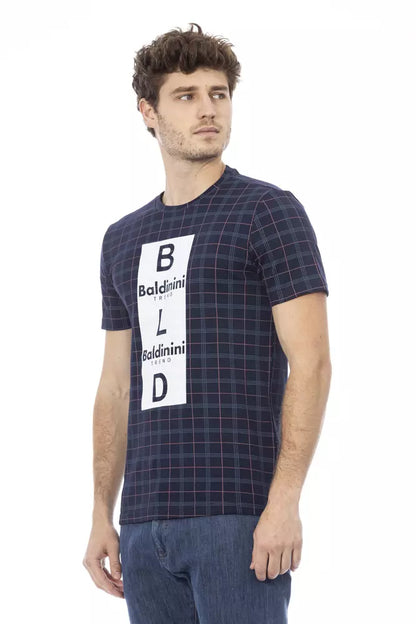  - Blue Cotton Men T-Shirt