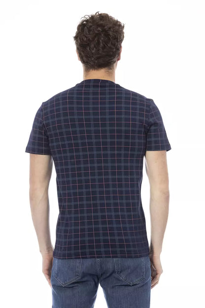  - Blue Cotton Men T-Shirt