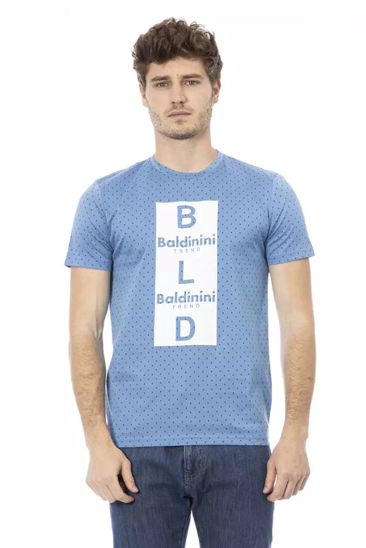  - Light Blue Cotton Men T-Shirt