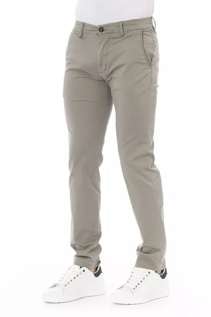  - Beige Cotton Men Chino