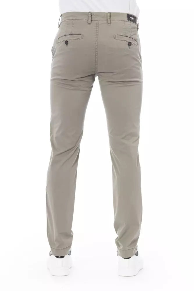  - Beige Cotton Men Chino