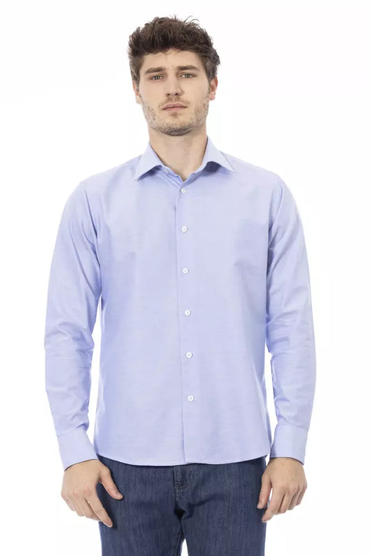  - Light Blue Cotton Men Shirt