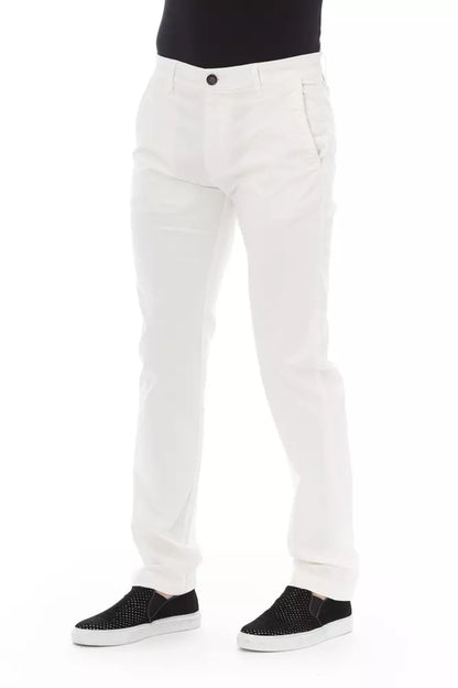  - White Cotton Men Chino Trouser