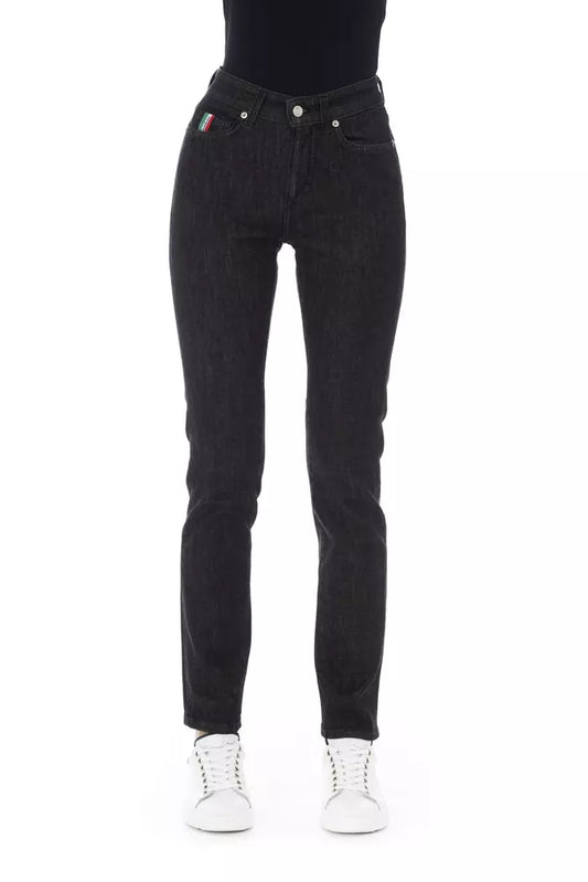  - Black Cotton Women Jeans