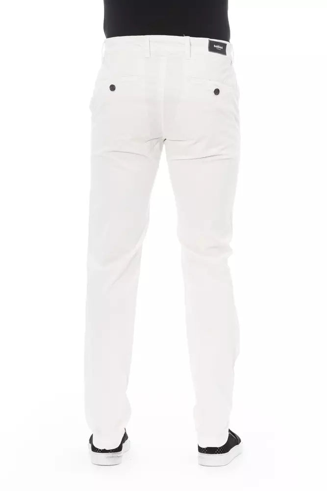  - White Cotton Men Chino Trouser