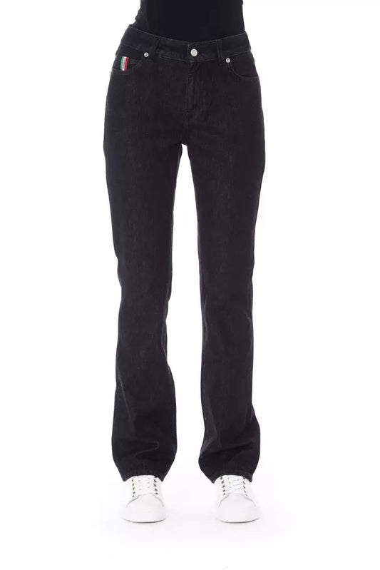  - Black Cotton Women Jean