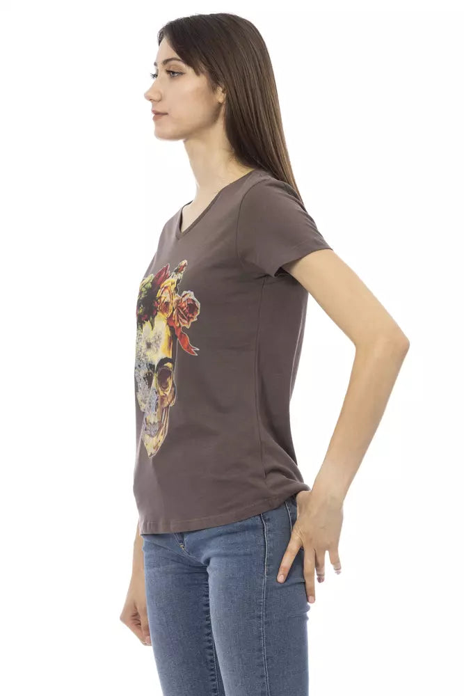 Brown Cotton Women Top