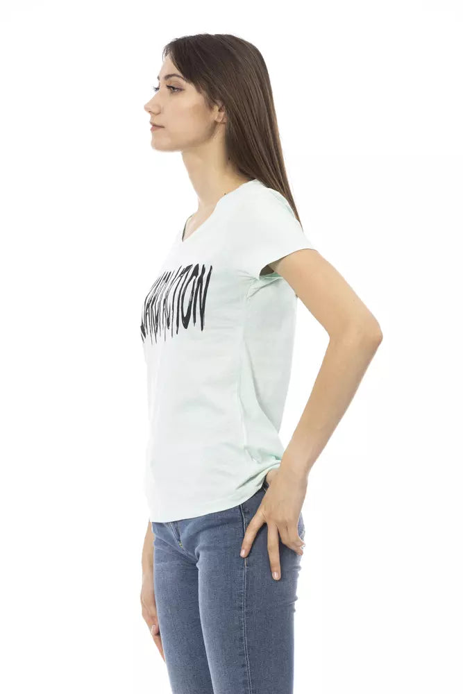  - Light Blue Cotton Women Top