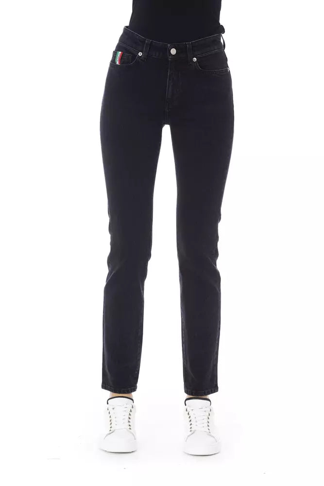  - Black Cotton Women Jeans