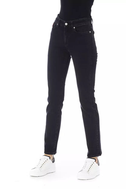  - Black Cotton Women Jeans