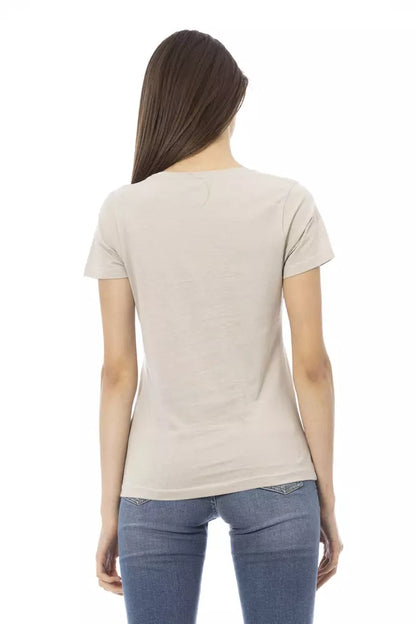  - Beige Cotton Women Top