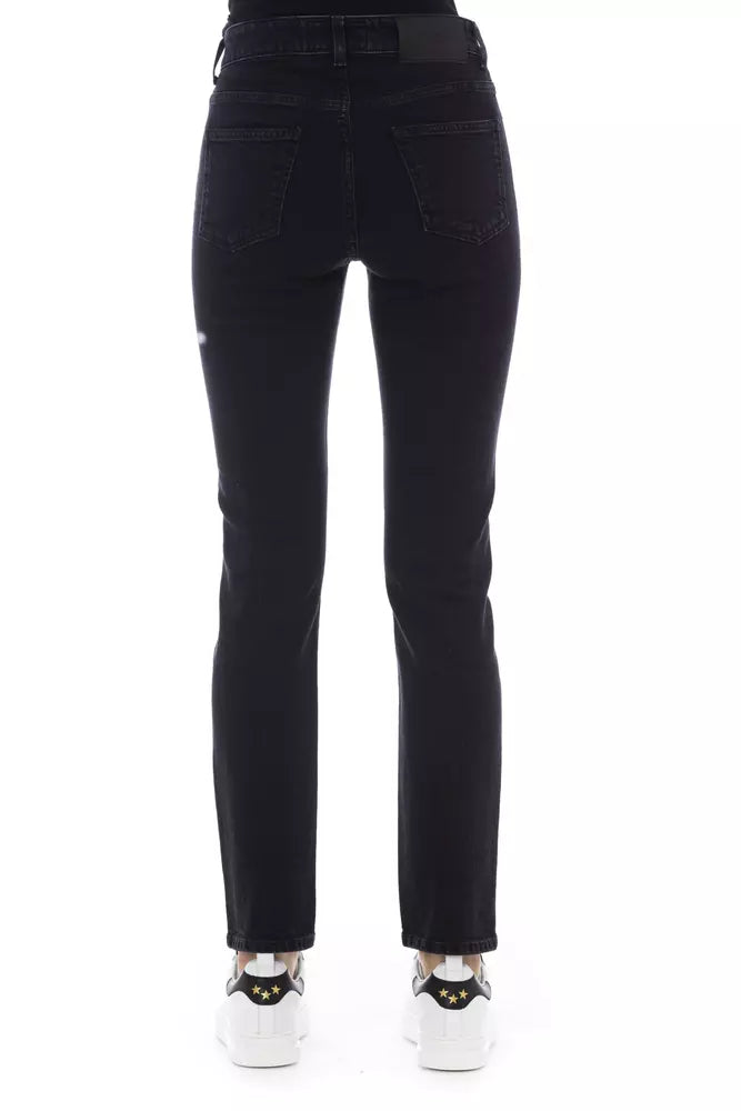  - Black Cotton Women Jeans