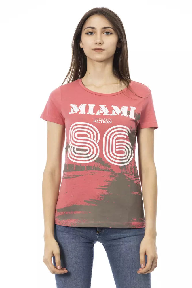  - Pink Cotton Women Top