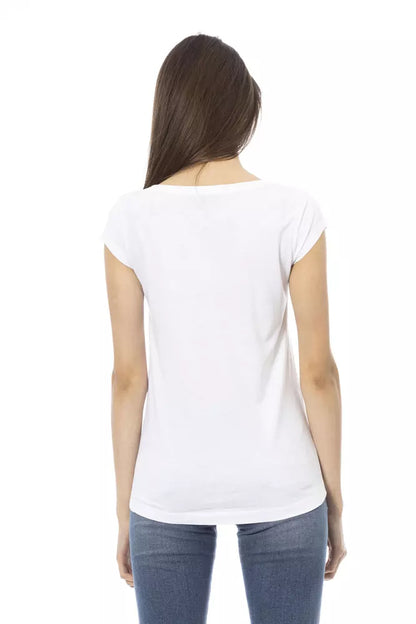  - White Cotton Women Top