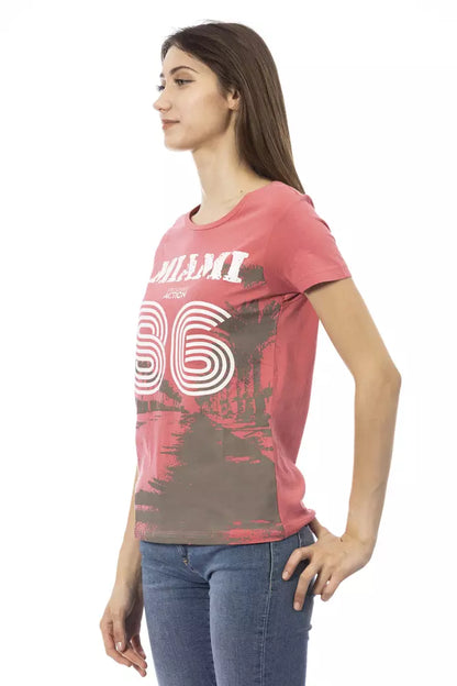  - Pink Cotton Women Top