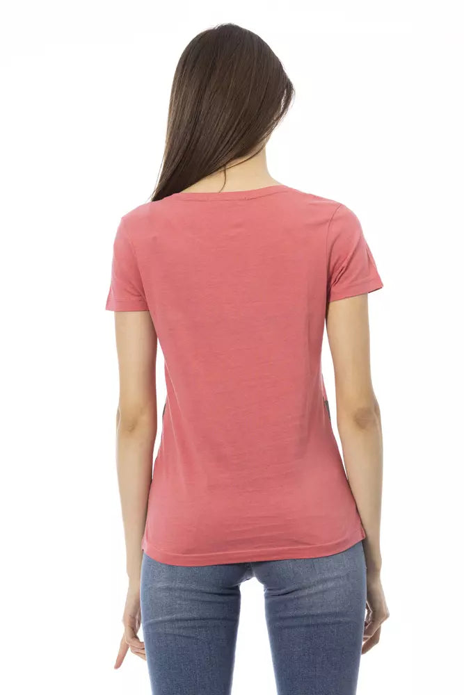  - Pink Cotton Women Top