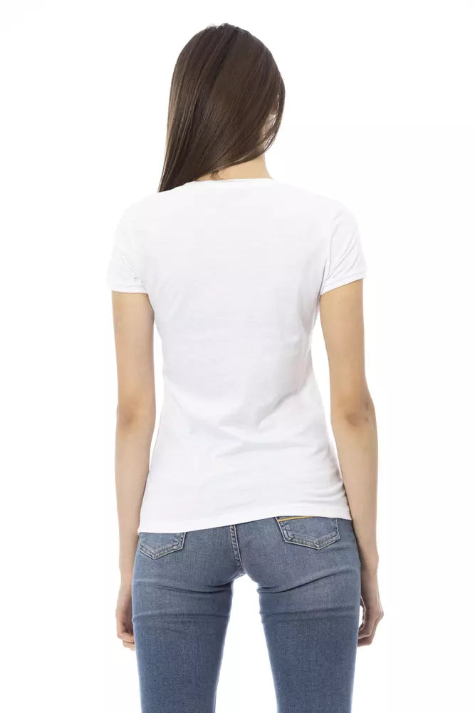  - White Cotton Women's Tee