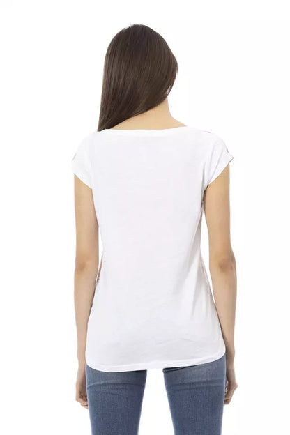  - White Cotton Women Top