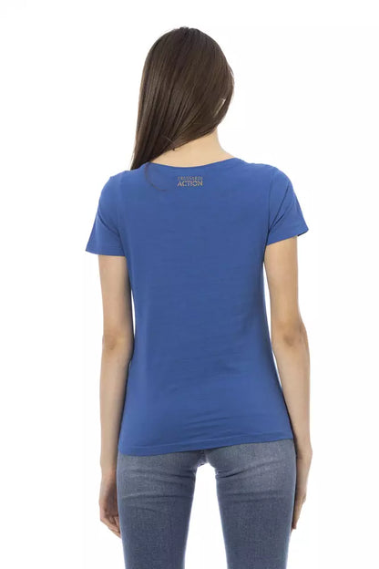  - Blue Cotton Women Top