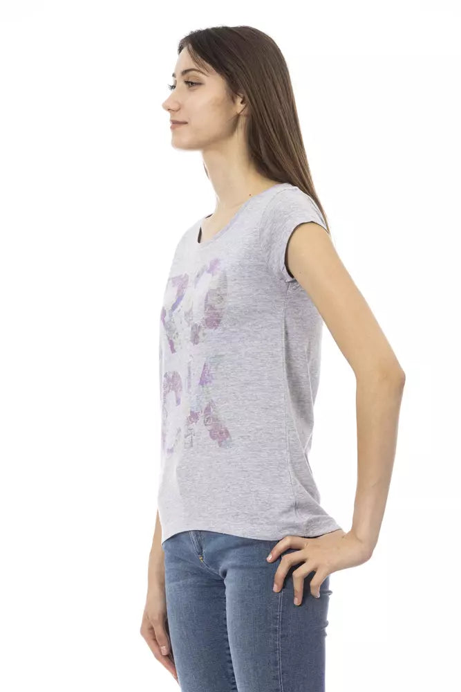  - Gray Cotton Women Top