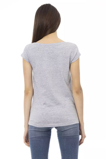  - Gray Cotton Women Top