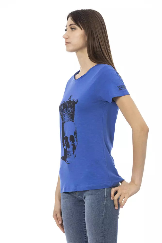  - Blue Cotton Women Top