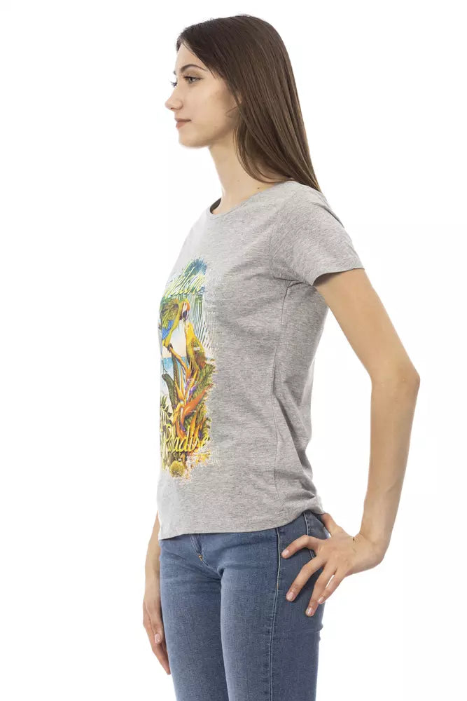  - Gray Cotton Women Top