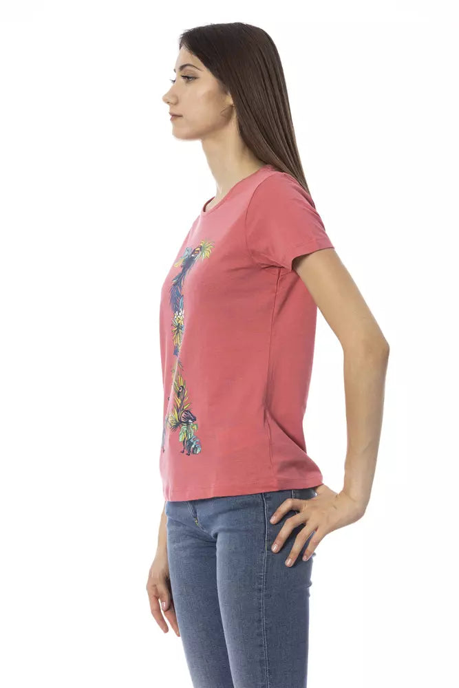  - Chic Fuchsia Short Sleeve Fashion Tee