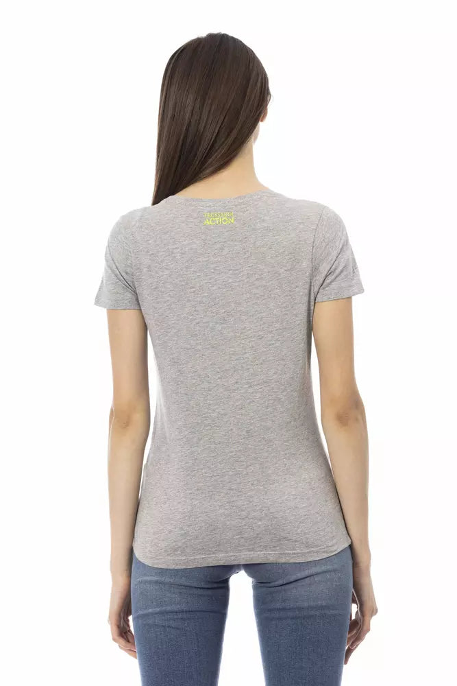  - Gray Cotton Women Top