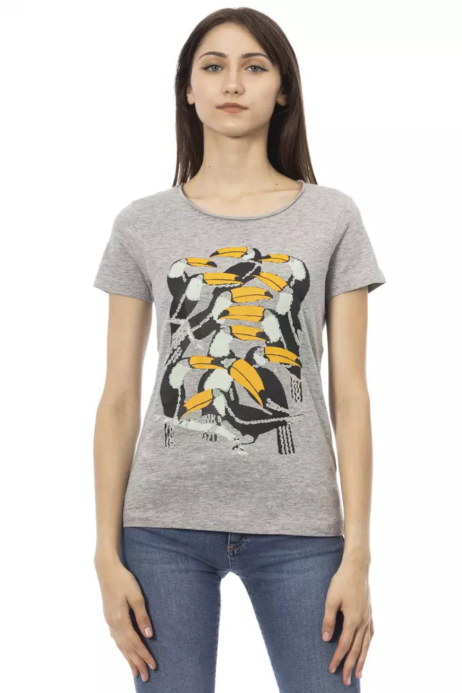  - Gray Cotton Women Top