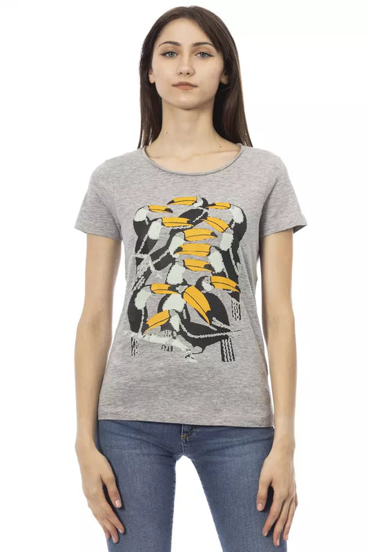  - Gray Cotton Women Top