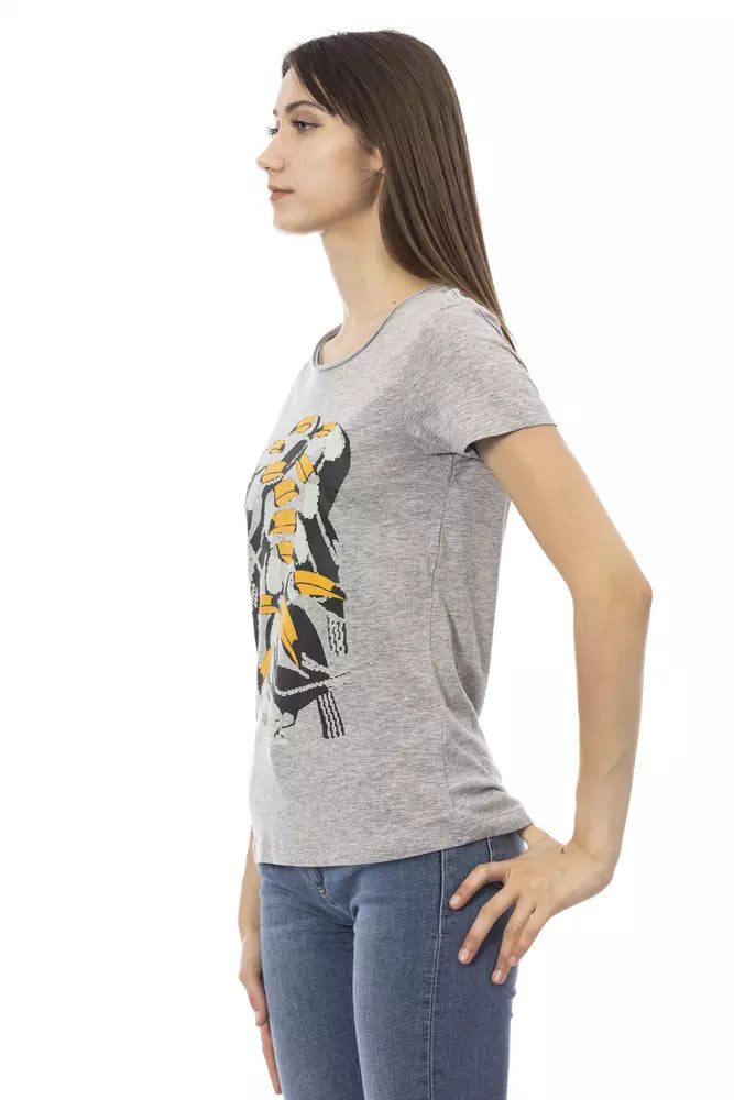  - Gray Cotton Women Top