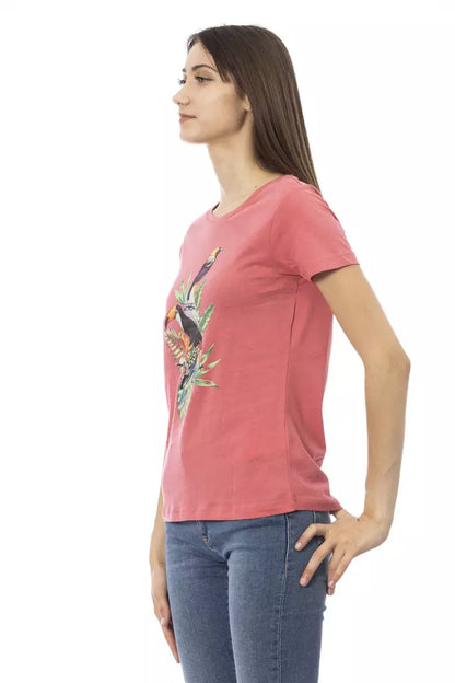  - Pink Cotton Women Top