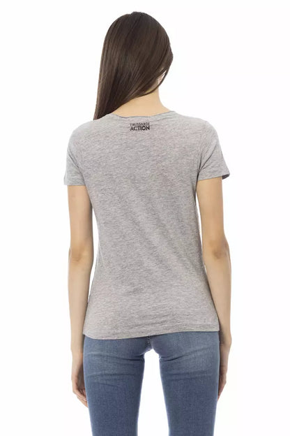  - Gray Cotton Women Top