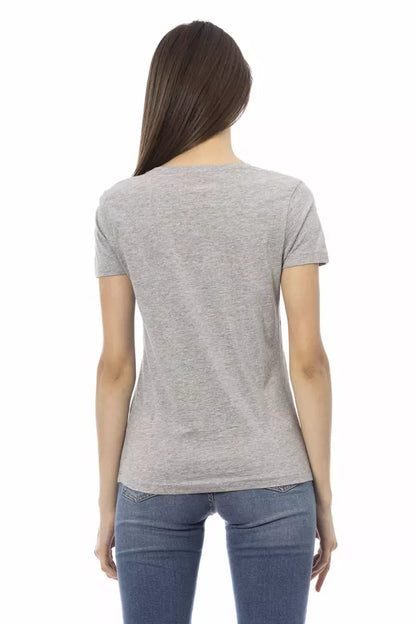  - Gray Cotton Women Top