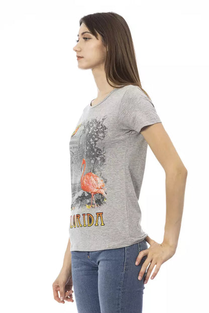  - Gray Cotton Women Top