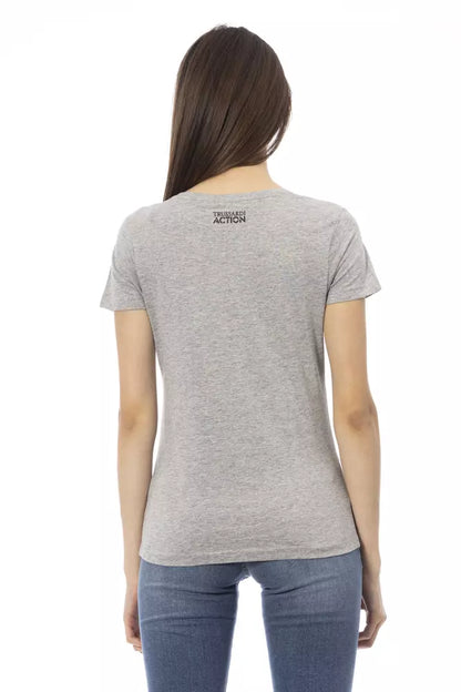  - Gray Cotton Women Top