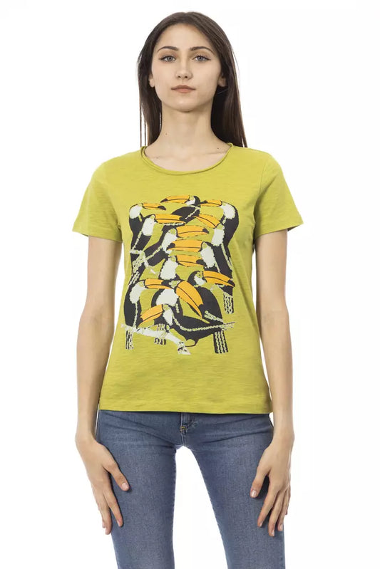  - Green Cotton Women T-Shirt