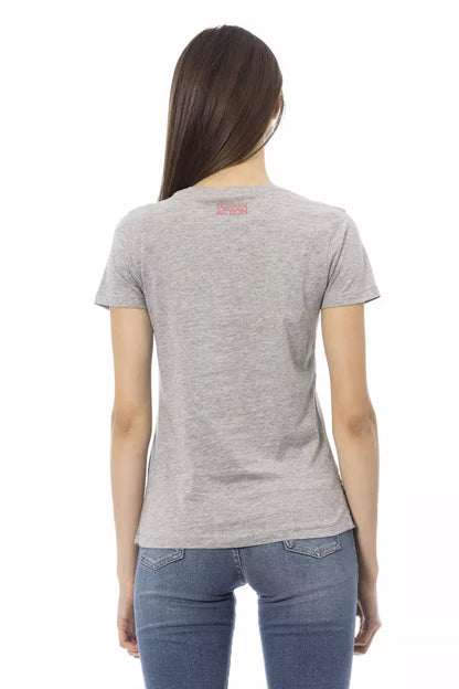  - Gray Cotton Women Top