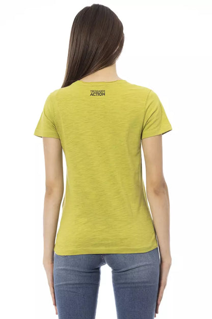  - Green Cotton Women T-Shirt