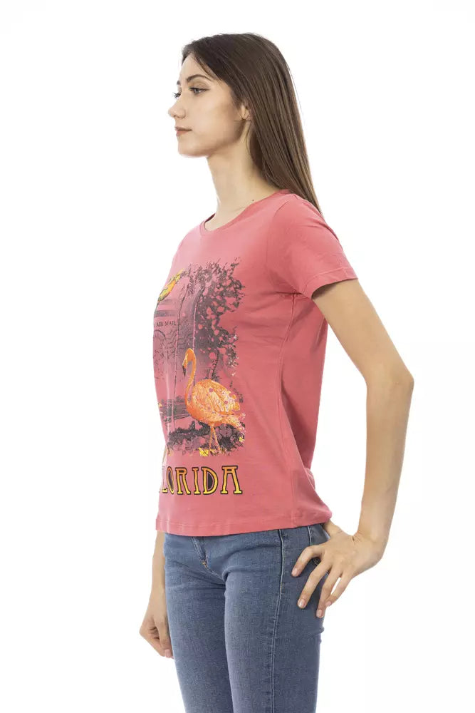  - Pink Cotton Women Top