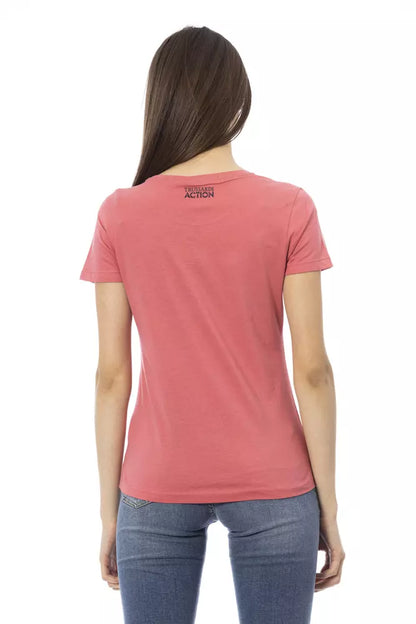  - Pink Cotton Women Top